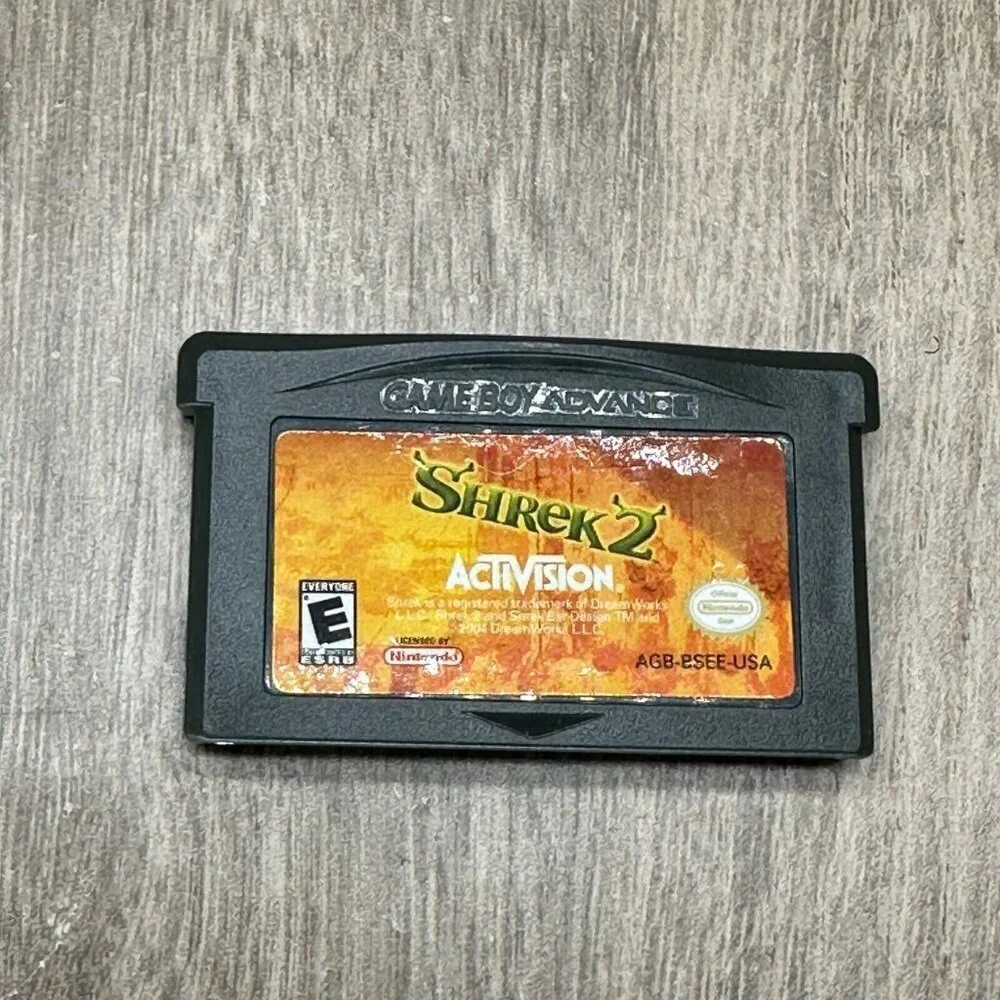 2004 Shrek 2 & The Incredibles Nintendo Game Boy Advance Authentic Tested
